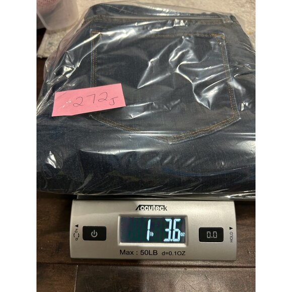 NYDJ Marilyn Straight Denim Jeans Blue Sz 12 Mid Rise Dark Wash Denim Cotton - Picture 10 of 10